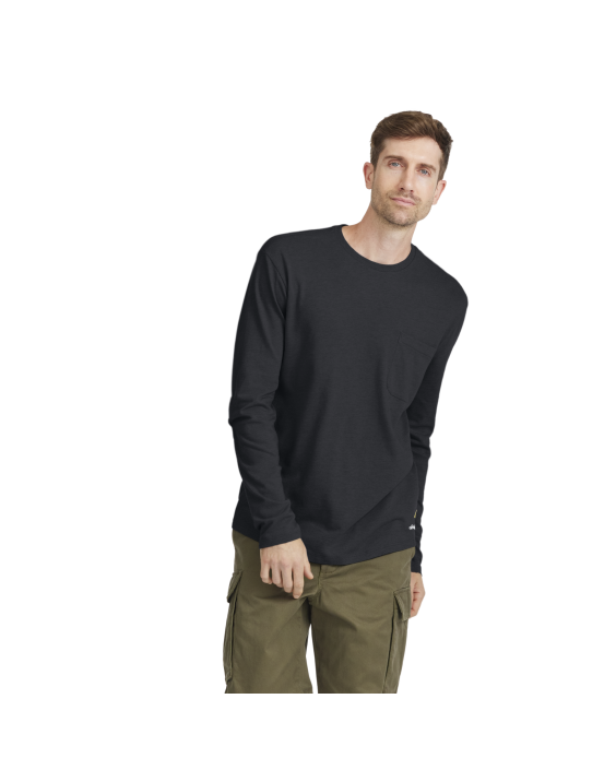 Men's Soft Merino Long Sleeve Tee - True Black - New Edition