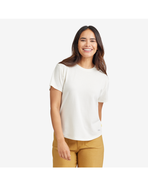 Women's Soft Merino Tee - Natural White