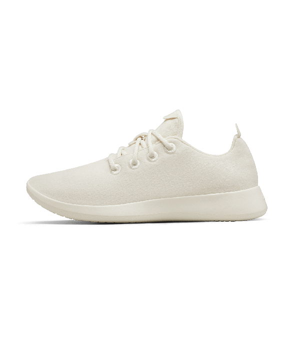 Women's Wool Runner - Natural White (Cream Sole)
