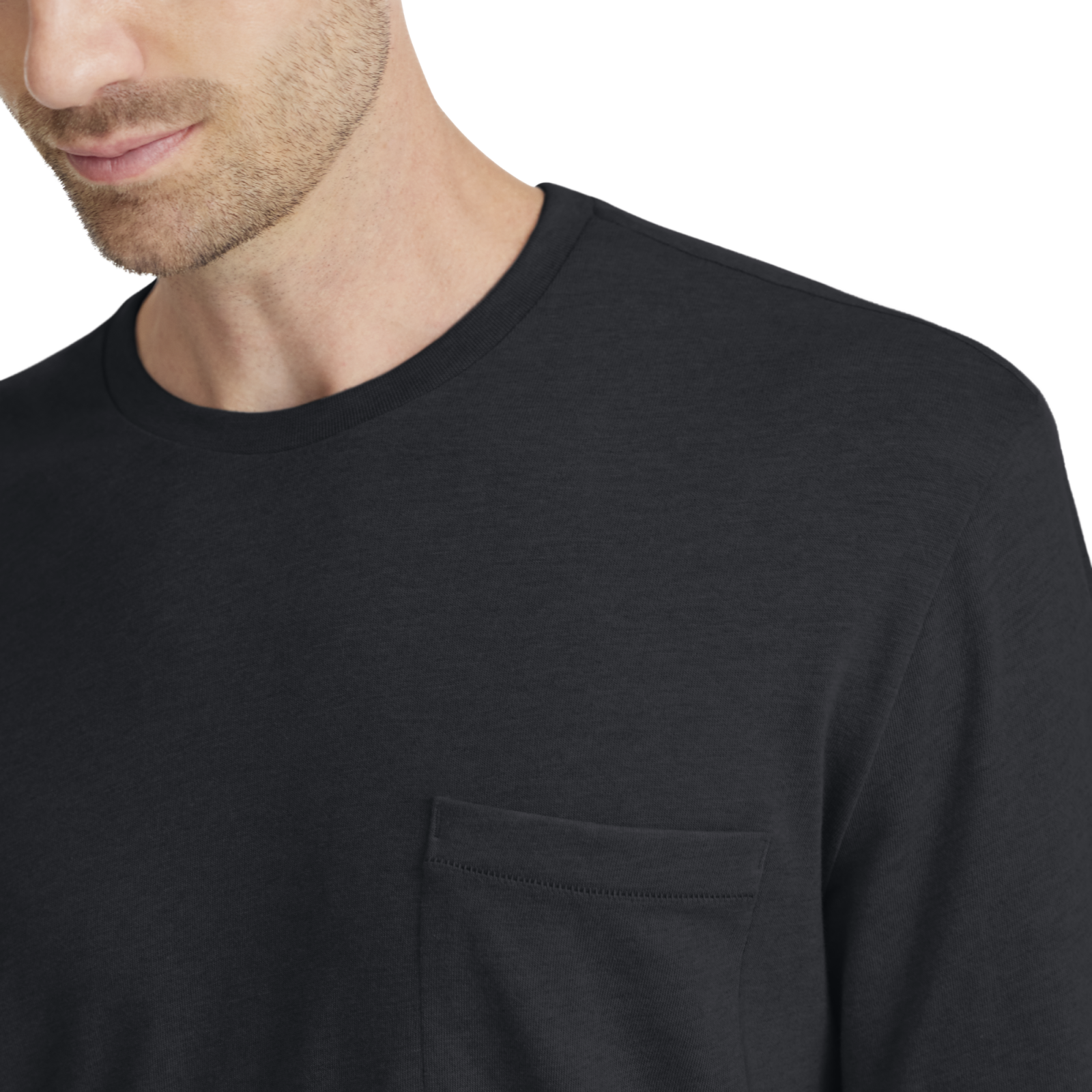 Men's Soft Merino Long Sleeve Tee - True Black - New Edition
